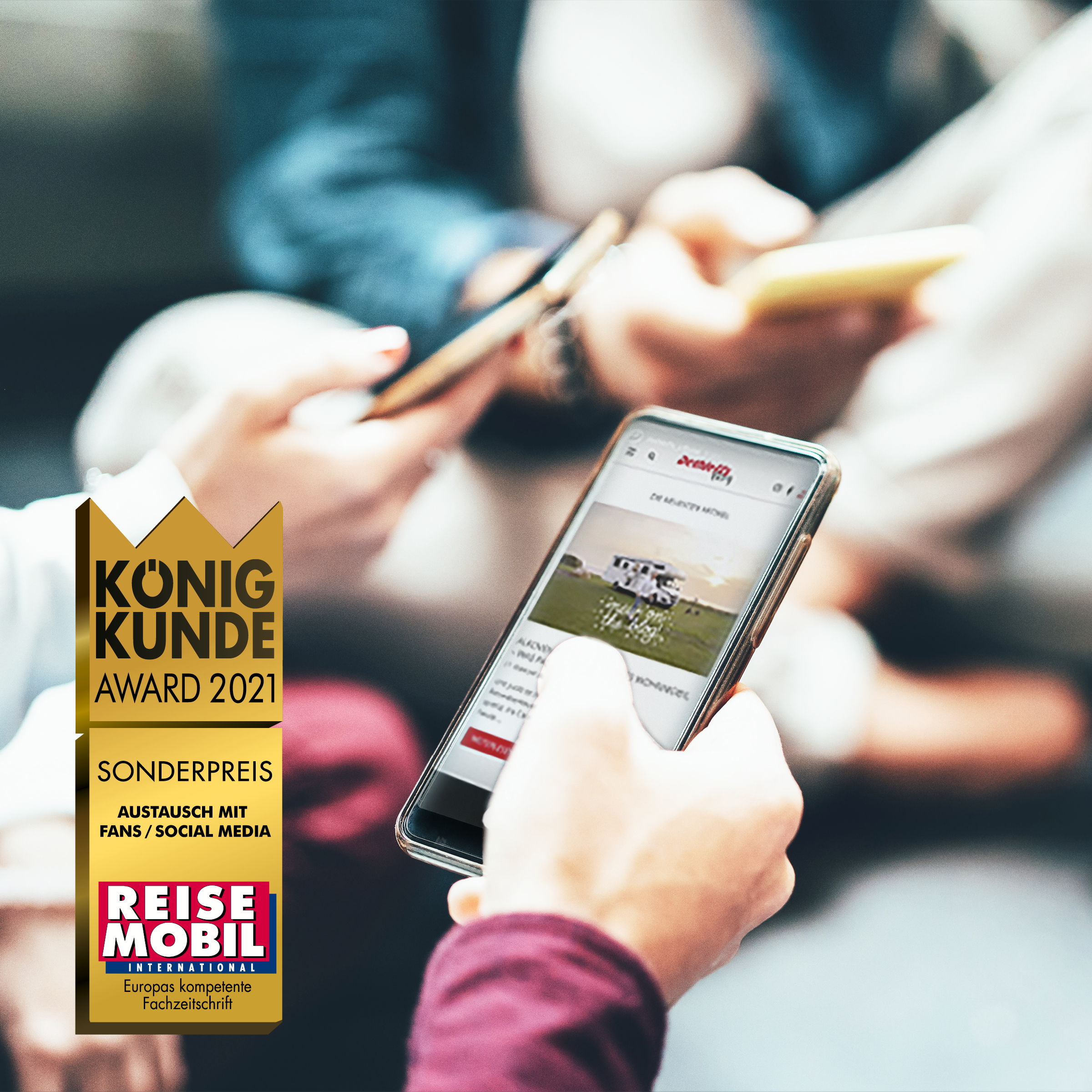 König Kunde Awards 2021 Sonderpreis für den Austausch mit Fans auf Social Media