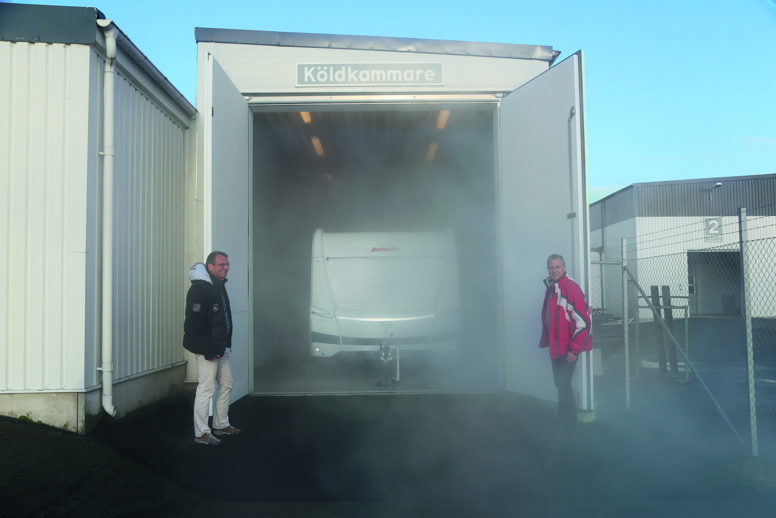 Dethleffs international: Wohnwagen in der Kältekammer in Schweden